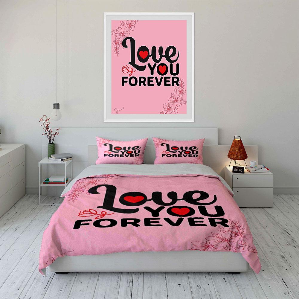 Love You Forever Bedding Set Bedding Duvet Cover Set Duvet Cover Pillowcases (1 * Duvet Cover 2 * Pillowcases, without duvet insert)