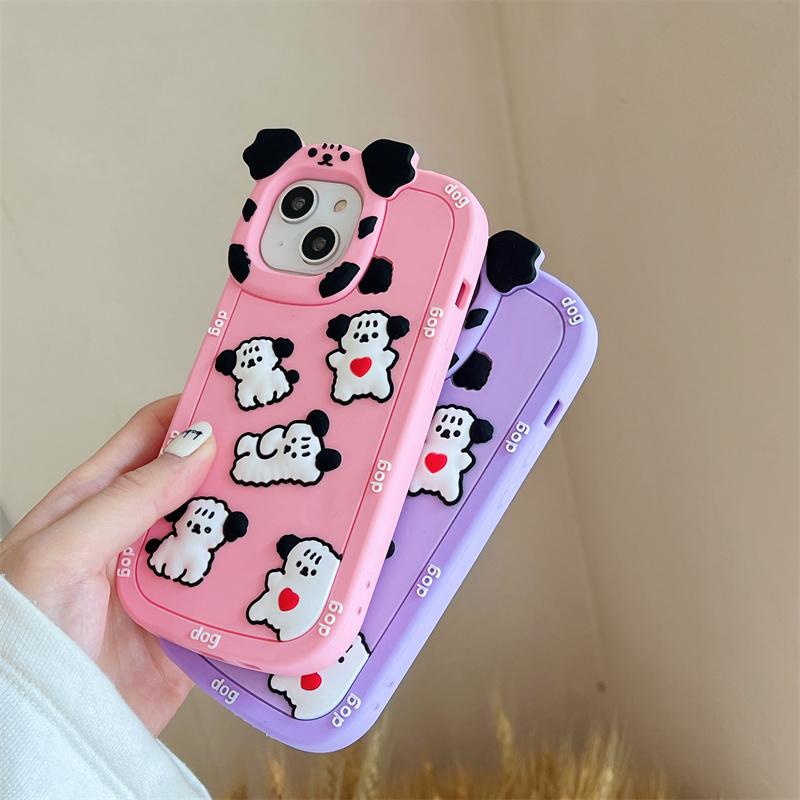 Чехол для телефона iPhone с кавайной мультяшной собакой для Iphone 11 12 13 14 Pro Max, универсальный чехол для телефона с защитой от падения