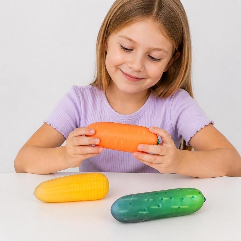 Anxiety Relief Carrot Squeeze Toys Sound Crispy Corn Fidget Toy Sensory Stress Toy for Kids Adults