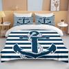 10 Sizes Marine Anchor Pattern Duvet Cover Set Bedding Set Ultra Soft Quilt Cover And Pillowcases For Kids Teens Boys Bedroom