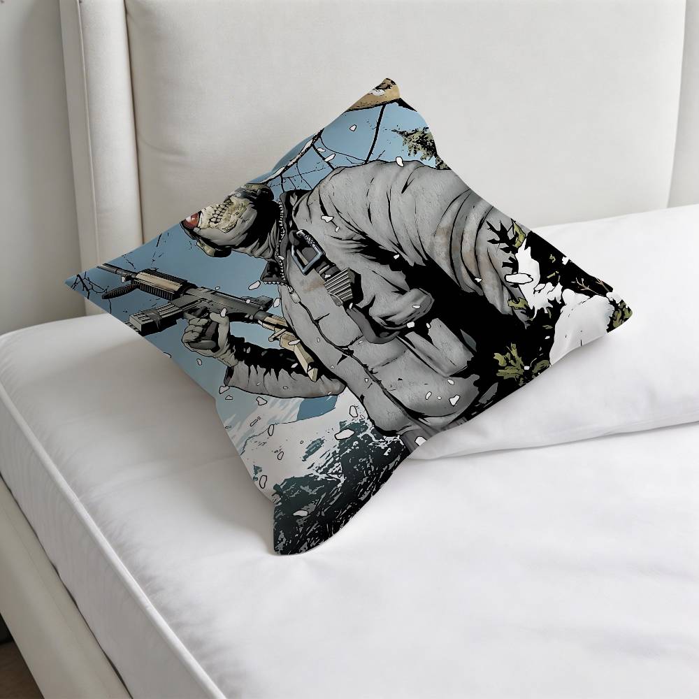 CCOD Duty GGhost Square Pillow Case Soft Decorative Throw Pillow Cover for Home Sofa Bed