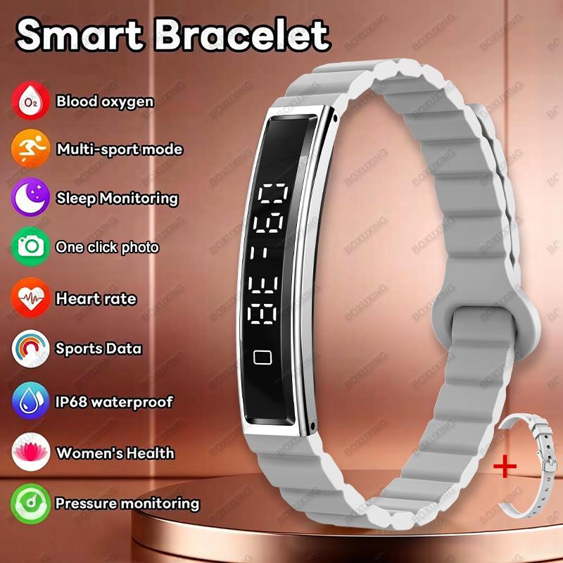 New Sport Smart Bracelet Sleep Monitor Waterproof Health Monitor Pedometer Heart Rate Fitness Track Smart Watches Men Women