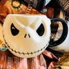 Керамическая кружка Джека Скеллингтона с рисунком призрака Кофейная чашка Американский стиль Посуда для напитков с жутким дизайном на Хэллоуин Креативный подарок