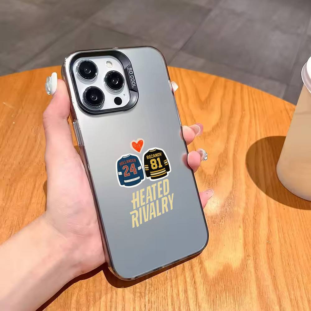 H-Нагретый Ледовый Хоккей R-Соперничество Чехол для Телефона Для iPhone17,16,15,14,13,12,11 Plus,Pro Max Черный Конфетный серебристый чехол для телефона