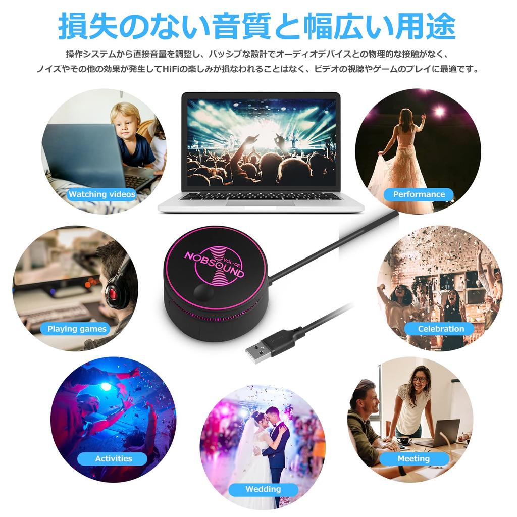 Nobsound Mini Computer Speaker Audio Adjuster VOL Switch USB Volume Controller Vol-02 (Большая ручка)