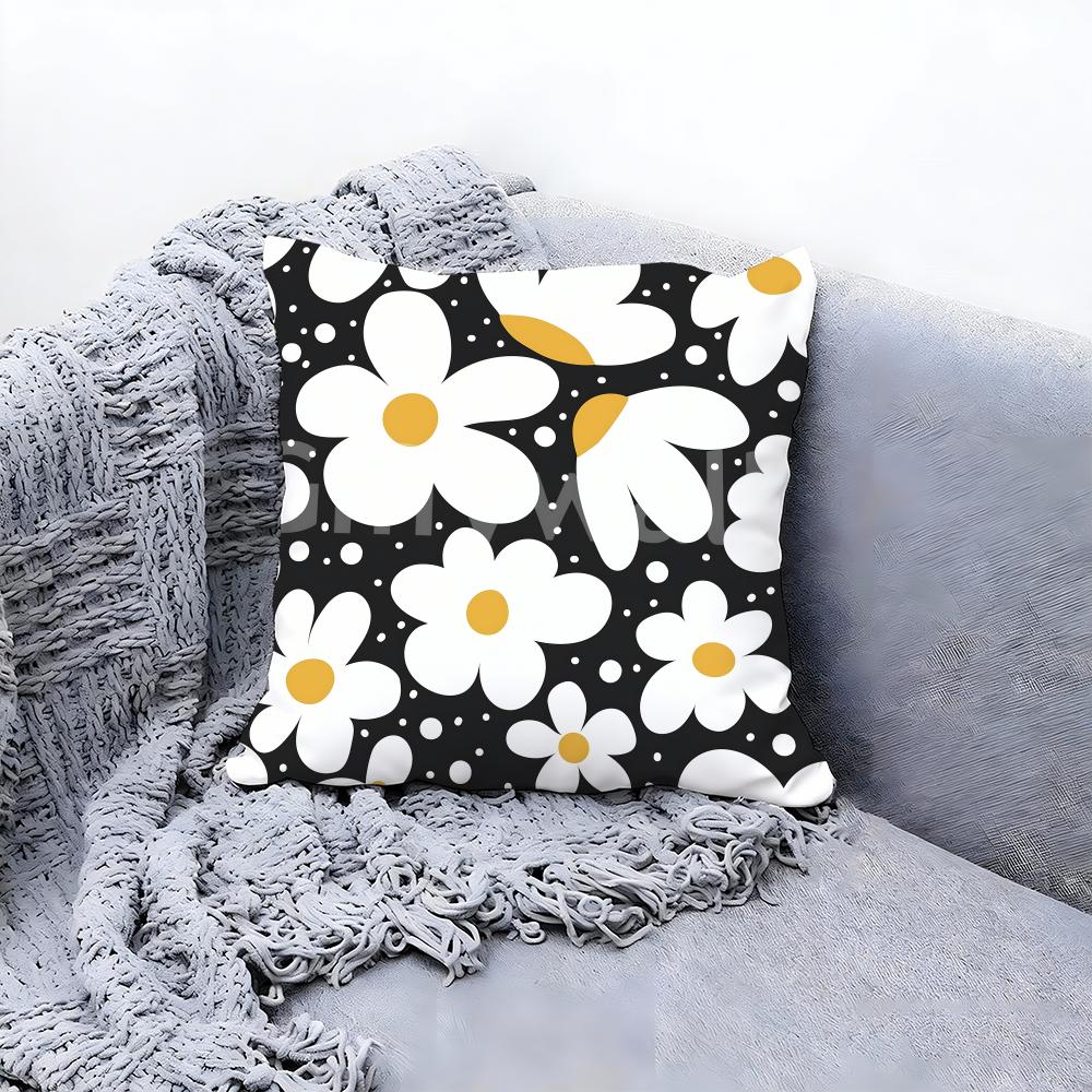 blooming flowers Cushion Cover Premium Comfort Reversible Pillow Cove Two in One Design for Any Room Car Interior