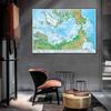 Russian Language Geographic Map of Arctic Region Home Office School Wall Hanging Decoration Supplies