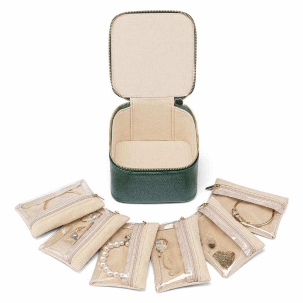 PU Leather Earring Storage Case with Small Pouches Jewelry Packing Bag Simple Jewelry Box  Ring