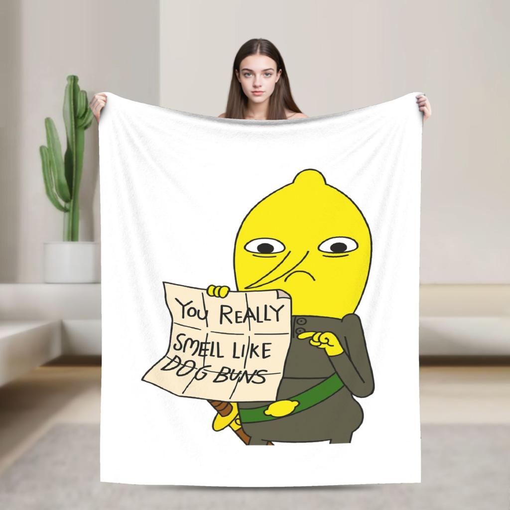 Lemongrab Unacceptable Flannel Blanket Spring Warm Soft Throw Blanket for Kids Adult Home Decor Graphic Bedspread Sofa Bed Cover