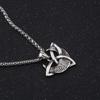 Ожерелье из нержавеющей стали с подвеской в виде кельтского викинга Triquetra Trinity Knot Crescent Moon