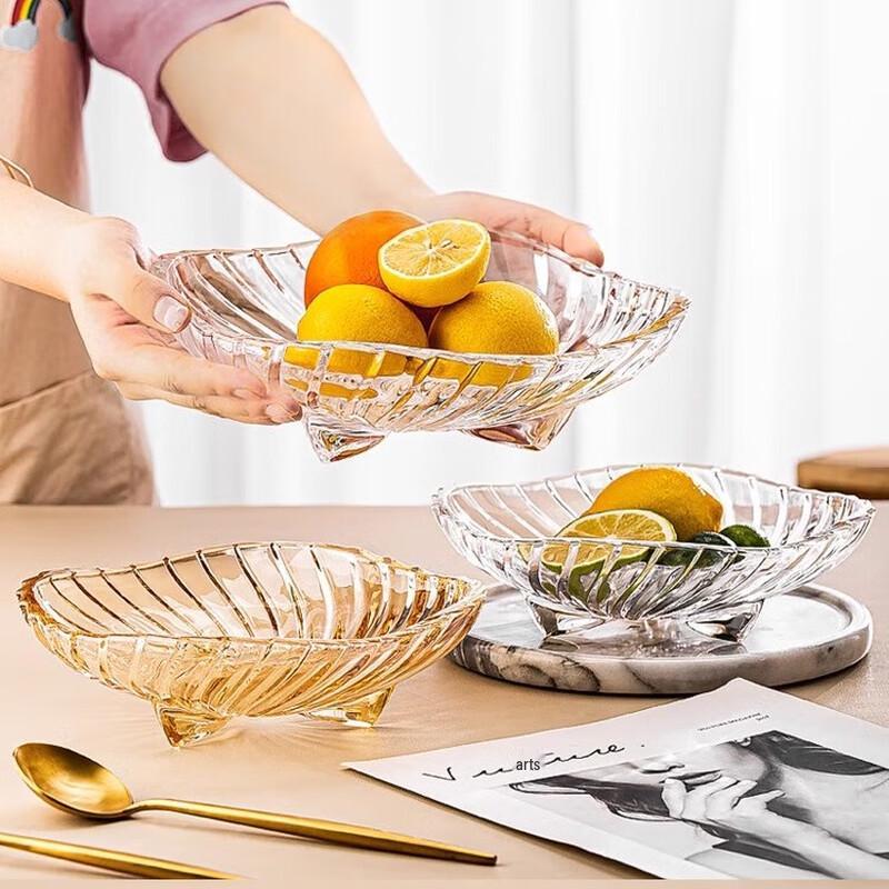 European Crystal Glass Fruit & Snack Plate