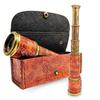 Engravable Working Brass Telescope with Leather Box, Pirates Spyglass, Boating Gift, Graduation Gifts,  Anniversary Gifts