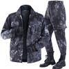 Men's Spring and Summer Soft and Thin Outdoor Suit Black Python Pattern Wear-resistant Overalls Labor Insurance Cloth