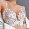 Women Sexy Deep V Brassiere Gathered Push Up Underwear Embroidered Minimizer Lace Bra Ultra Thin Summer Lingerie