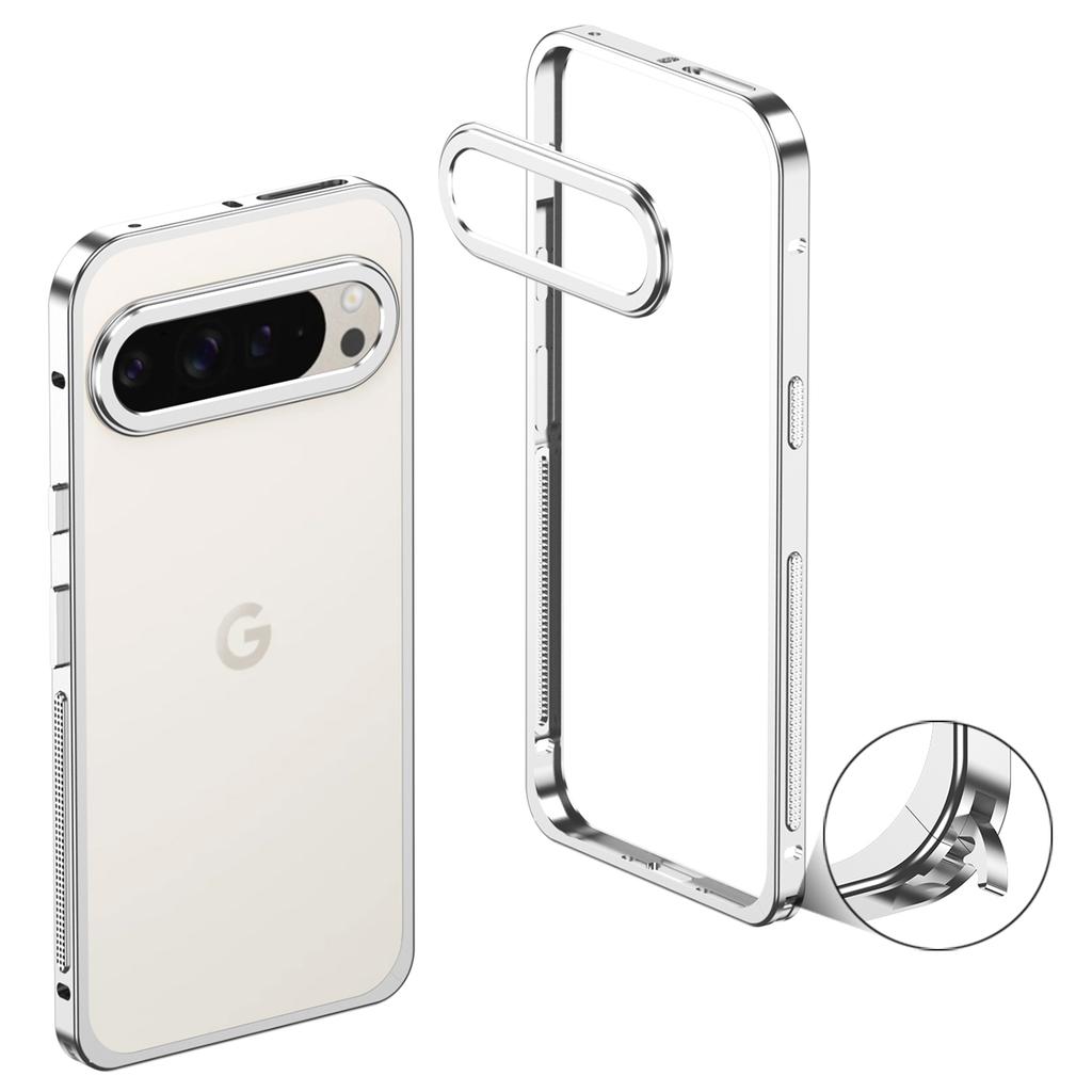 Металлический бампер для Google Pixel 10 Pro XL с крышкой для отвода тепла и защитой для объектива