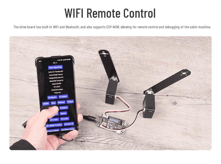 ESP32 Servo Driver Board with Built-in WiFi, Bluetooth, and Serial Port for Remote Control and Debugging