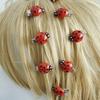 10Pcs Women Hair Clips Anti-slip Teeth Ladybug Decor Hairpins Bangs Buns Braids Multi-Purpose Styling Hair Pins