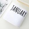 100% Cotton Towels Set Face Towel Bath Towel 3 Colors 12 Month Letters Embroidery Bathroom Modern for Adults Kids Toalla De Cara