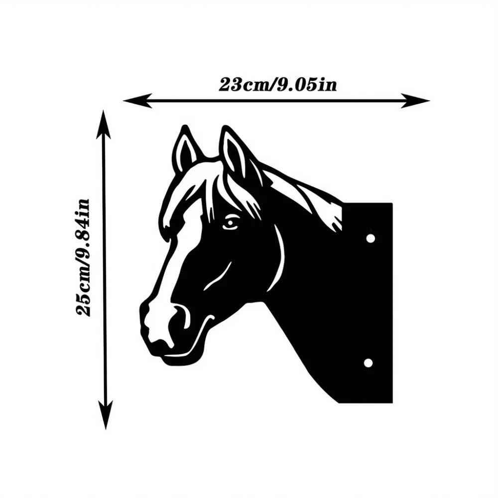 Кованый силуэт в форме головы лошади, украшение для садового забора - идеально подходит для декора стен в домашней комнате