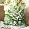 45x45 см Наволочка для декоративной подушки Цветок Ландыша Персиковая Бархатная Наволочка для Подушки Декор Дома Гостиной Дивана Без Подушки