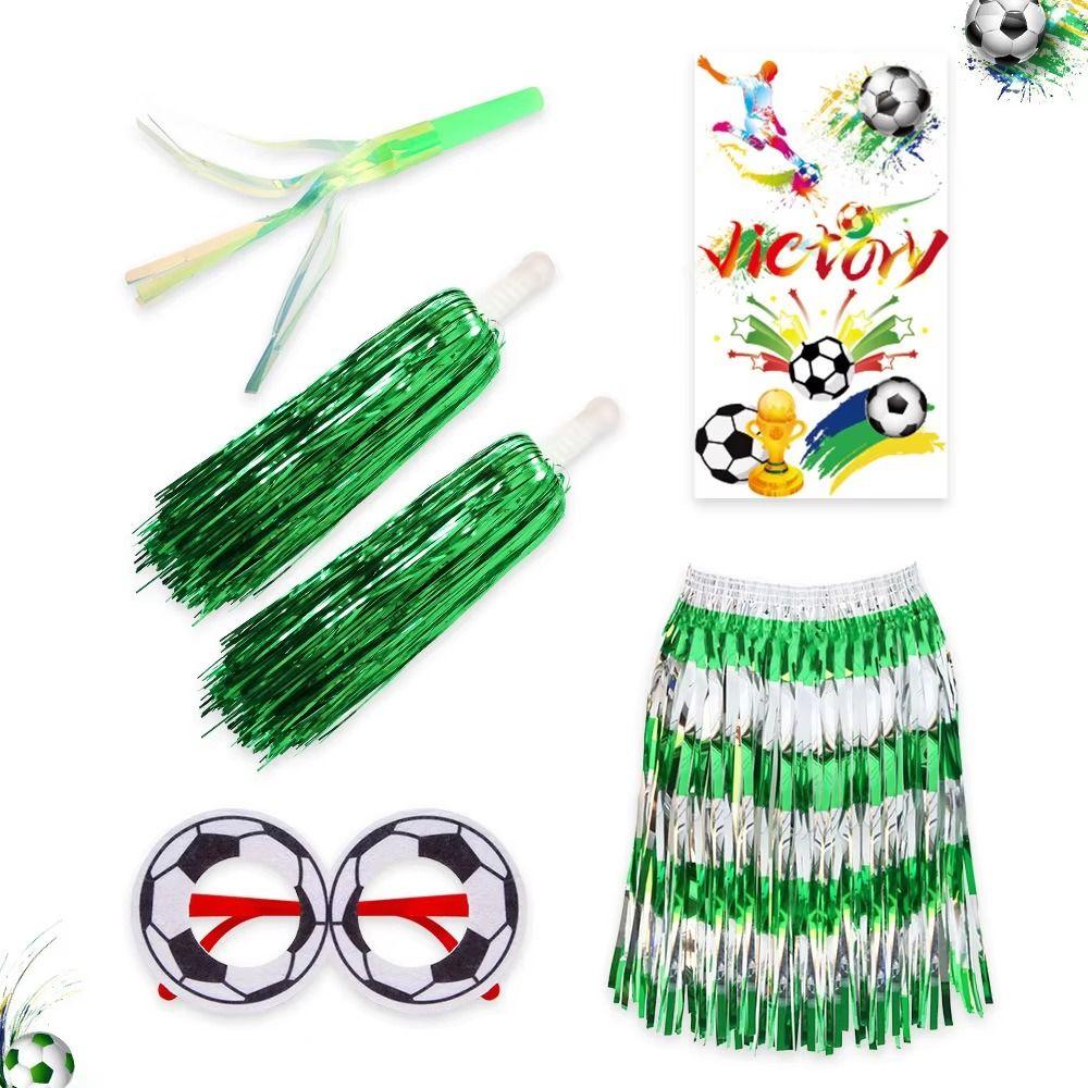 Fringe Skirt Soccer Fan Costume Supplies Set Cheerleading Gear Set Stage Performance Show