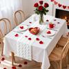 Fuzzy Love Heart Table Runner Romantic Valentine's Table Flag Tables Mat Table Runner  Dining Table