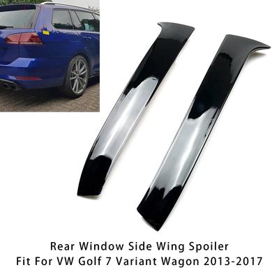 Пара глянцево-черных спойлеров бокового крыла заднего стекла для VW Golf 7 Variant универсал 13-17