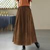 Юбка для женщин Повседневная Универсальная С высокой талией Длинные Свободные Брюки Утолщенная Приталенная Однотонная Юбка