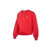 Solid Color Sport Casual Round Neck Short Long Sleeve Sweatshirt Women Tops Red 539590-11
