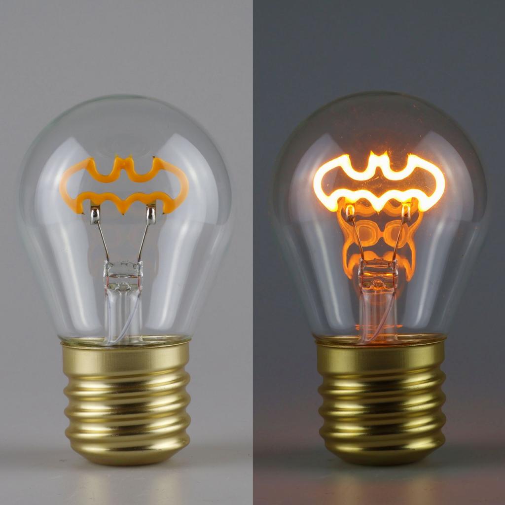 Cute Cartoon LED Bulb Night Light, Rechargeable, Colorful Decorative Portable Lamp