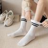 Retro Striped Sports Women Socks Japanese Fashion High School Girls Socks Casual Fashion Harajuku Streetwear Knitting Long Socks