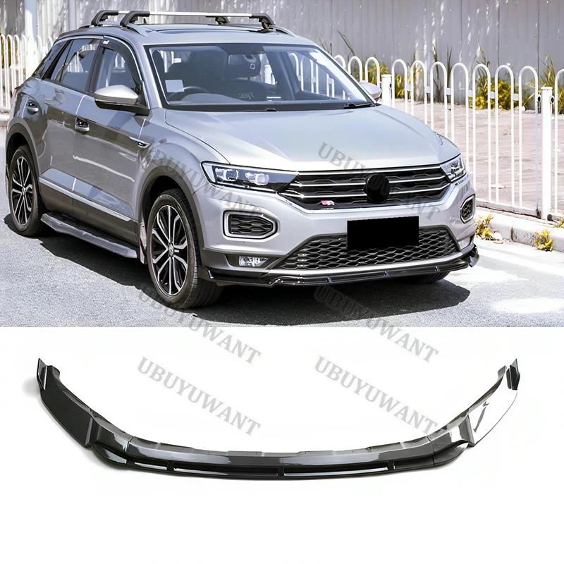 For VW T-Roc / T Roc TSI TDI 2017-2021 Front Chin Spoiler Bumper Splitters Front Lip Body KitsGood product