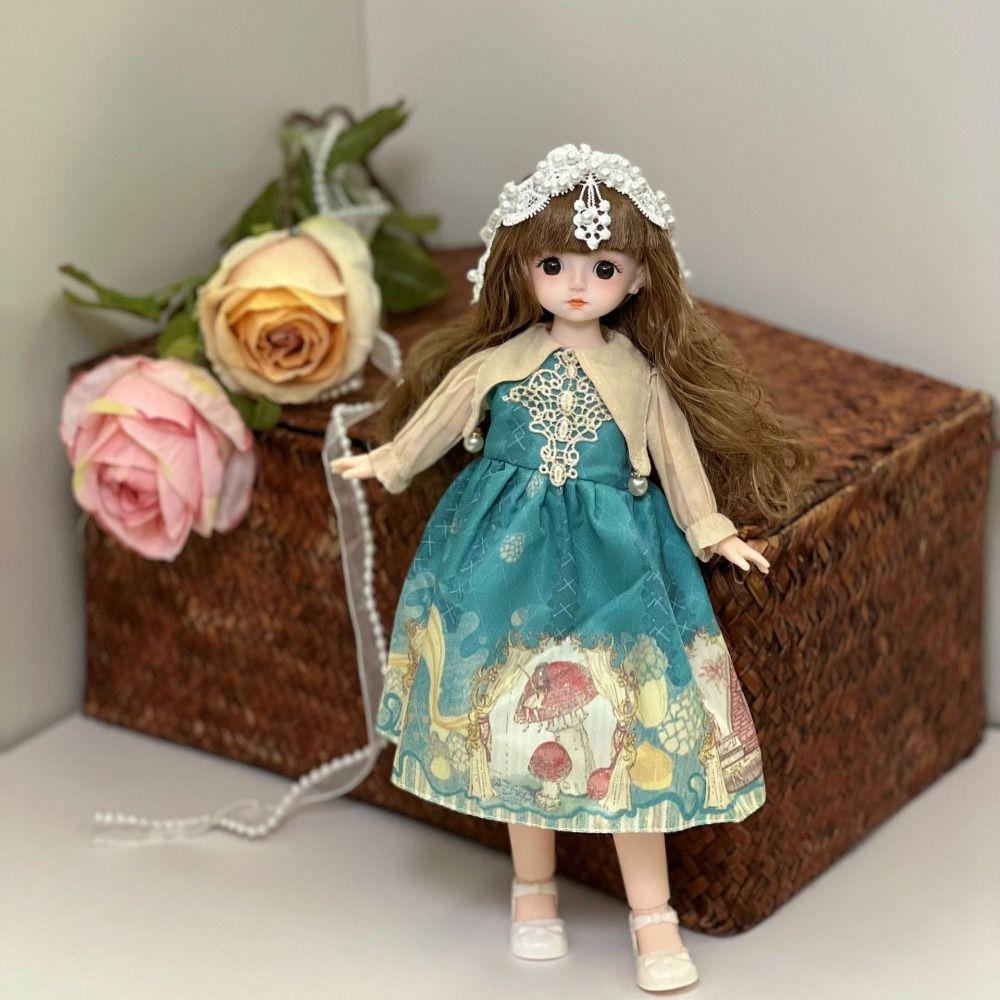 Длинные волосы 30 см BJD кукла с одеждой Привлекательные глаза Принцесса Макияж Шарнирная кукла Девочка Подарок