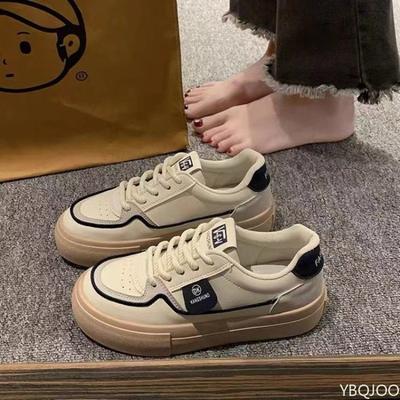 Новые весенне-летние женские дышащие модные кроссовки на толстой подошве, с круглым носком, простые, удобные, универсальные спортивные туфли