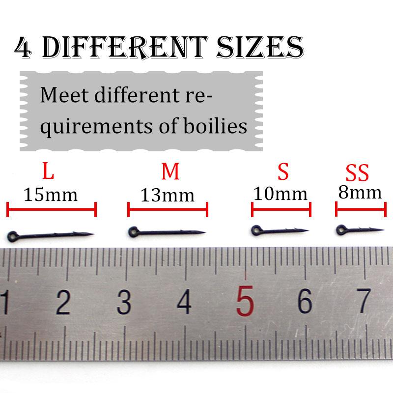 30PCS Boilie Screw Peg with Ring Swivel D-Rig Chod Rig Terminal Tackle Bait Holder Screw Carp Fishing Accessories Matt Black