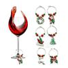 Christmas Xmas Cup Decoration Rings Wine Glass Pendants For Home Table Decoration Party New Year Product Party Supplies