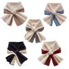 Women's Cosy Knitting Scarf Stylish Crossed Style Neck Wrap Solid Color Matching Neckerchief for Fall Winter Season
