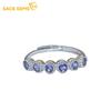 925 Sterling Silver Certified 3MM Natual Tanzanite Rings for Women Engagement Cocktail Party Fine Jewelry Gift