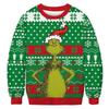 Grinch Christmas Cartoon Hoodie Unisex Long Sleeve Crewneck Sweatshirt Teens Casual Print Top
