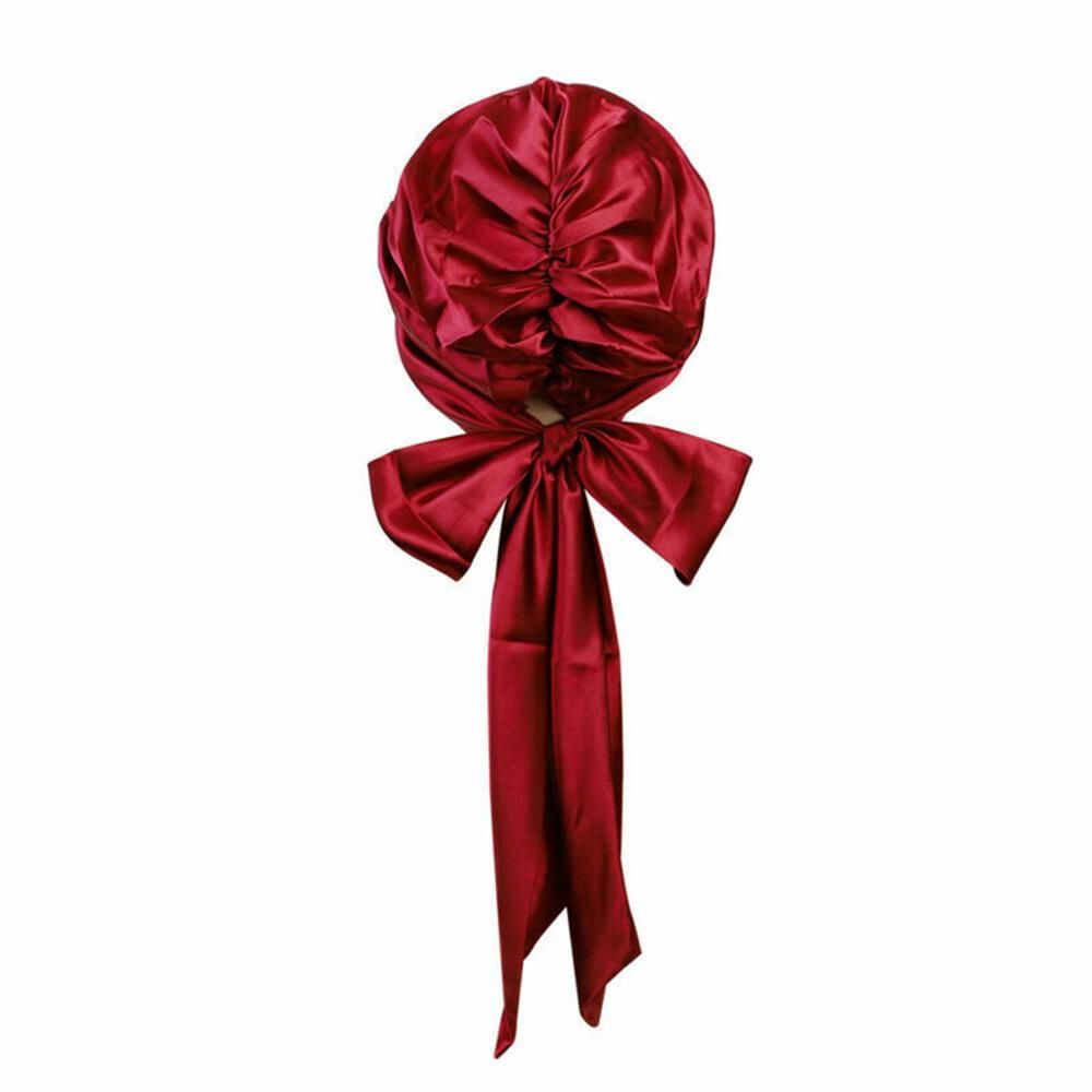 Cover Hat Head Cover Satin Turban Hair Bonnet Shower Cap Silk Night Sleep Cap Soft Satin Bonnet