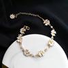 White Daisy Pearl Bracelets for Women Sweet Flower Bracelet Fashion Statement Hand Jewelry Summer Accessories Girls Gifts