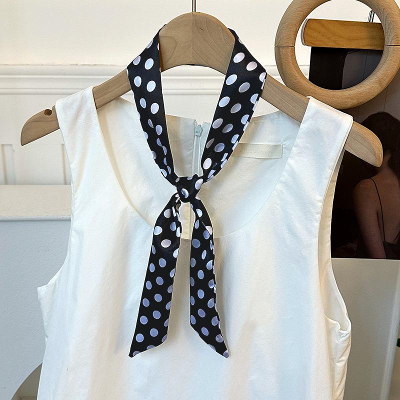 Long Silk Scarf, High-end Neck Scarf, New Multi-functional Silk Scarf, Bag Wrapping, Headscarf, Headband, Tied Hair Belt.