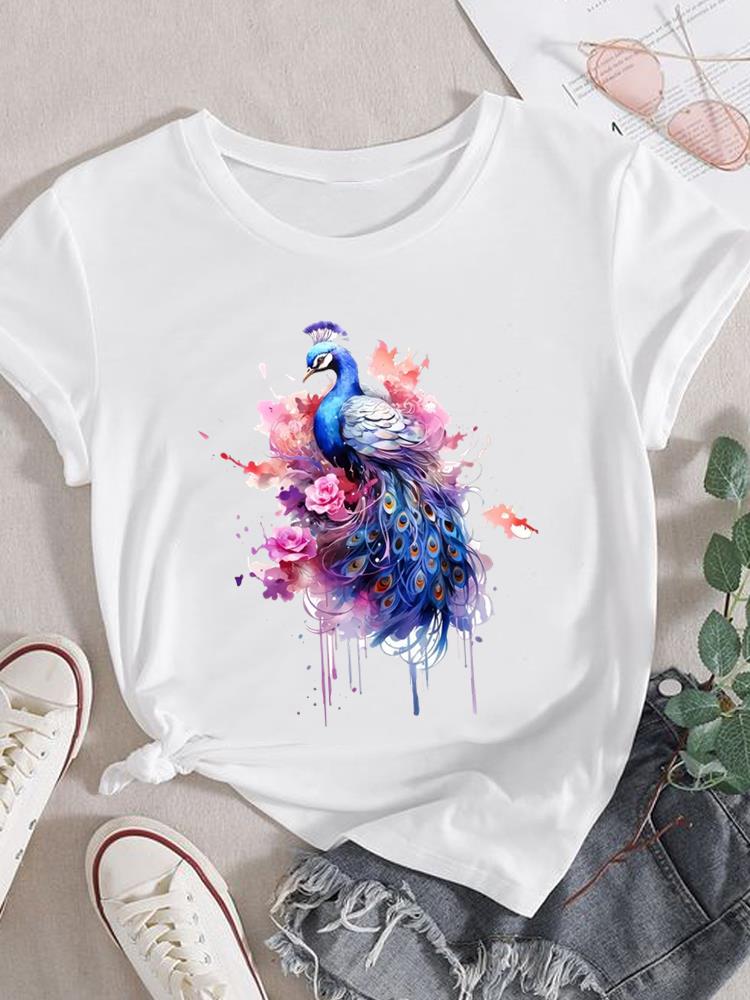 (Азиатский размер) Женская модная футболка с короткими рукавами в стиле 90-х с цветочным трендом, женская повседневная футболка с принтом, женские футболки с графикой