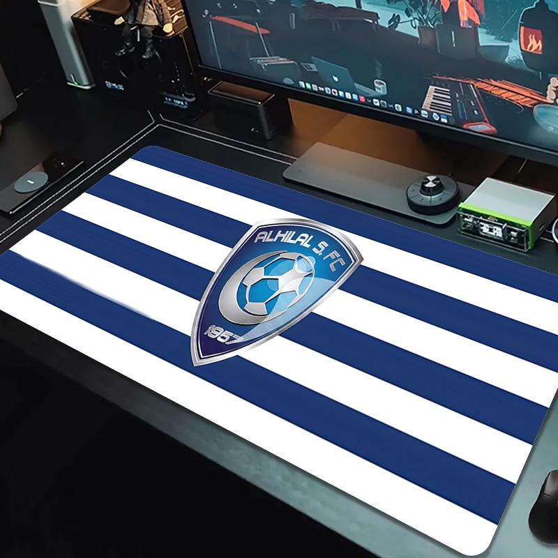 Al Hilal S FC Кружево Однотонный Коврик для Мыши Большой Игровой Коврик для Стола Нескользящий для Ноутбука Планшета Большой Коврик для Мыши XXL Коврик Мини-ПК Игровой Коврик С Заблокированным Краем