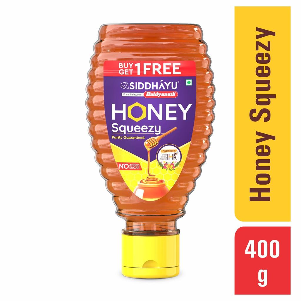 Baidyanath Asli Ayurved Honey Squeezy 400 Gm X 2 Pack Natural Immunity Boost No Sugar Added