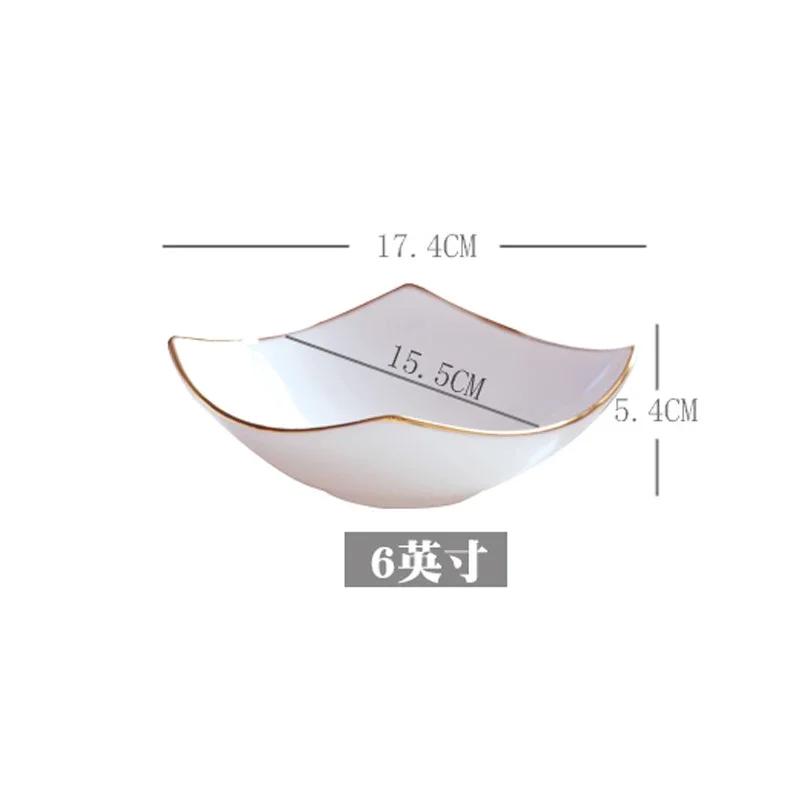 Керамическая глубокая суповая тарелка квадратная европейская глубокая квадратная тарелка сервировочное блюдо