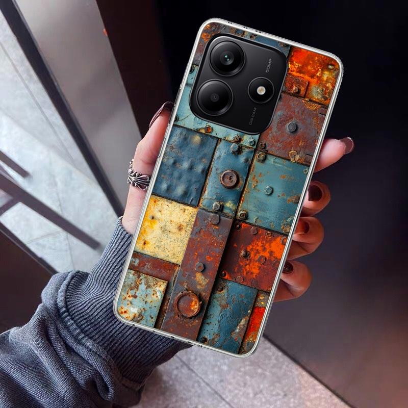 Vintage Industrial Style Rusty Pattern Phone Case For Xiaomi Redmi Note 15 14 14S 13 12S 12 Pro Plus 11S 11 10S 10 4G Cover 11E