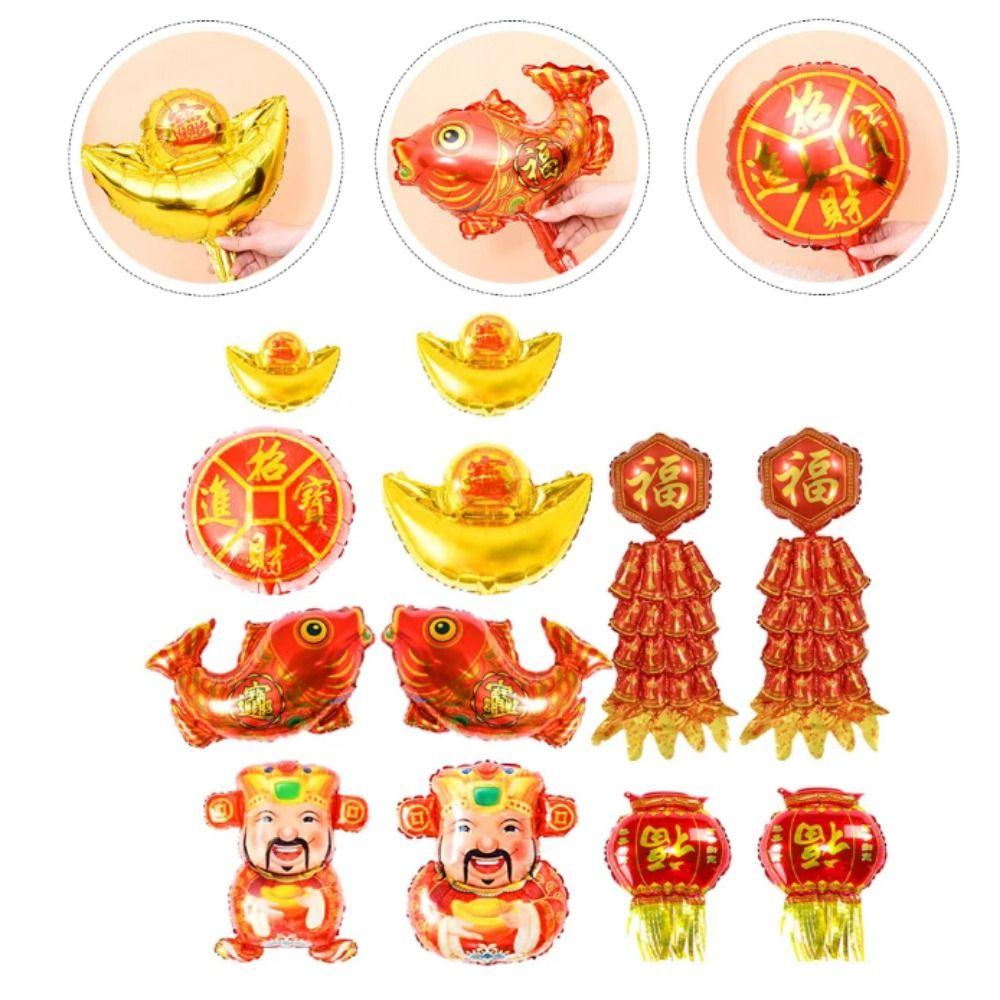 Декоративный китайский новогодний шар в китайском стиле, темно-бордовый мешок с благословением, воздушные шары на новый год