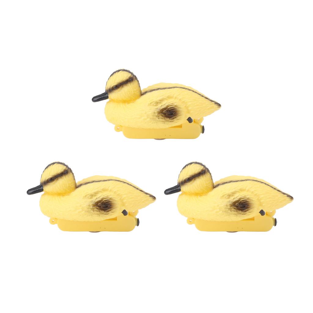 3 шт. Плавающий желтый утенок Реалистичная пластиковая утка Украшение для пруда с рыбой для сада, бассейна, рыболовного пруда, воды