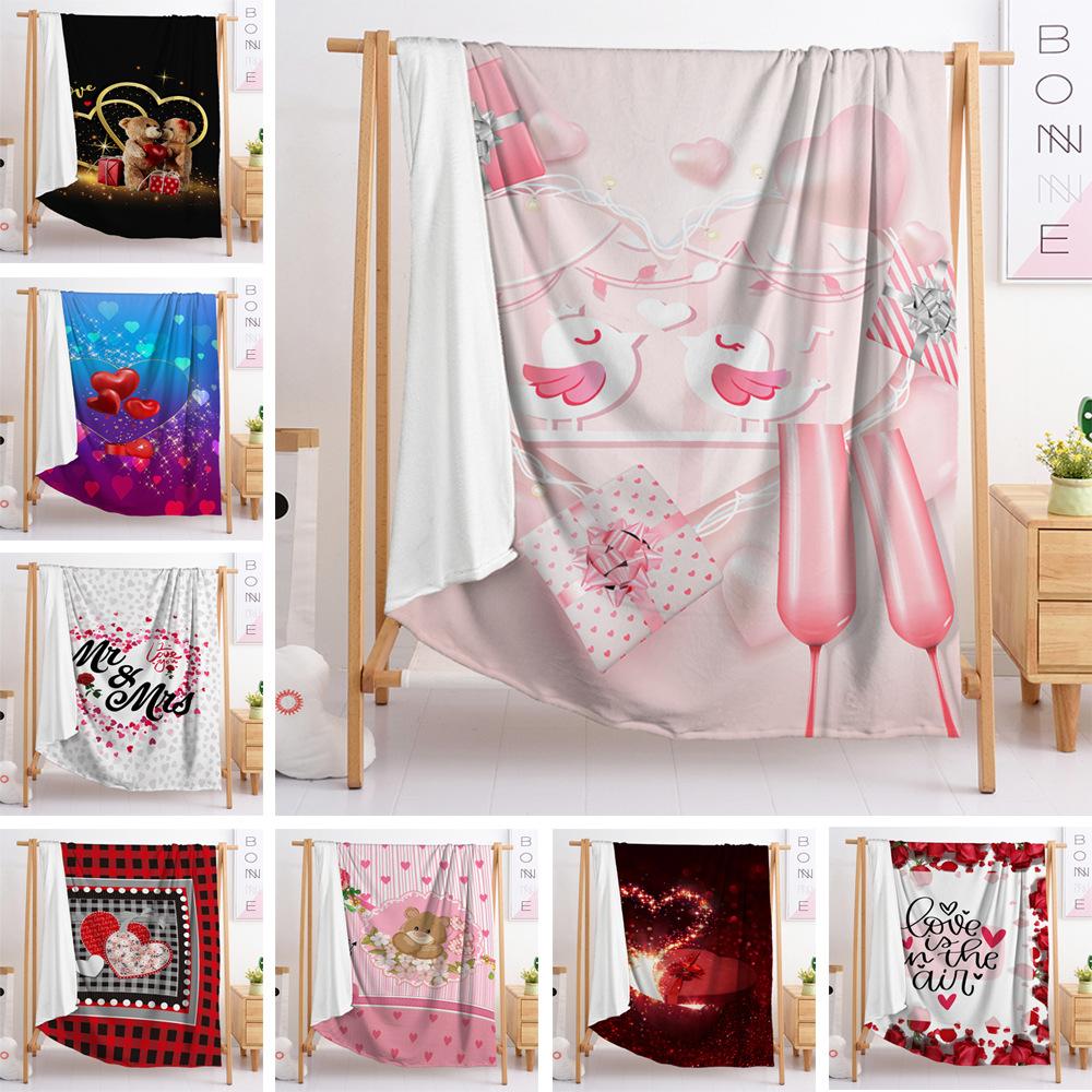 Valentine'S Day Blanket Love Flannel Blanket Autumn Spring Autumn European And American Sizes